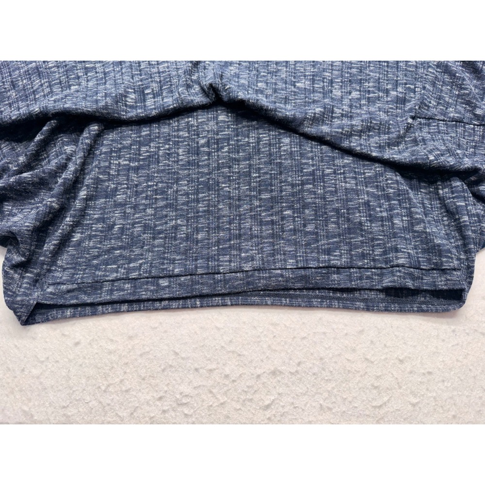 Lane Bryant Blue Marled Space Dye Turtleneck Dolman Sleeve Top 14/16 Plus Size - Picture 4 of 8